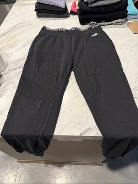 Hollister Black Sweat Joggers with Logo Waistband